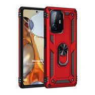 Microsonic Xiaomi Mi 11T Pro Military Ring Holder Kırmızı Kılıf