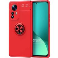 Microsonic Xiaomi Mi 12 Pro Kickstand Ring Holder Kırmızı Kılıf