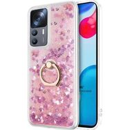 Microsonic Xiaomi Mi 12T Pro Glitter Liquid Holder Pembe Kılıf