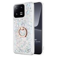 Microsonic Xiaomi Mi 13 Pro Glitter Liquid Holder Gümüş Kılıf