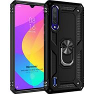 Microsonic Xiaomi Mi 9 Lite Military Ring Holder Siyah Kılıf