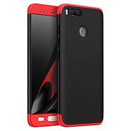 Microsonic Xiaomi Mi A1 Double Dip 360 Protective Siyah Kırmızı Kılıf