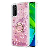 Microsonic Xiaomi Mi Note 10 Lite Glitter Liquid Holder Pembe Cep Telefonu Kılıfı