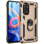 Microsonic Xiaomi Note 11S Military Ring Holder Gold Cep Telefonu Kılıfı