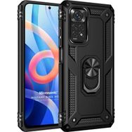 Microsonic Xiaomi Note 11S Military Ring Holder Siyah Kılıf