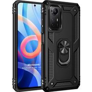 Microsonic Xiaomi Note 12S Military Ring Holder Siyah Kılıf