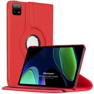 Microsonic Xiaomi Pad 6 360 Rotating Stand Deri Kırmızı Kılıf