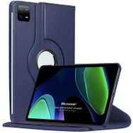 Microsonic Xiaomi Pad 6 360 Rotating Stand Deri Lacivert Kılıf