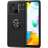 Microsonic Xiaomi Poco C40 Kickstand Ring Holder Siyah Kılıf