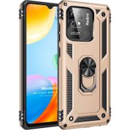 Microsonic Xiaomi Poco C40 Military Ring Holder Gold Cep Telefonu Kılıfı