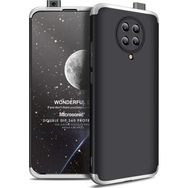Microsonic Xiaomi Poco F2 Pro Double Dip 360 Protective Siyah Gri Kılıf
