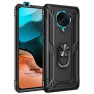 Microsonic Xiaomi Poco F2 Pro Military Ring Holder Siyah Kılıf