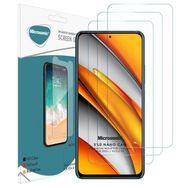 Microsonic Xiaomi Poco F3 Screen Protector Nano Glass 3 Adet Cam Ekran Koruyucu