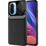 Microsonic Xiaomi Poco F3 Uniq Leather Siyah Kılıf
