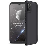 Microsonic Xiaomi Poco M3 Double Dip 360 Protective Siyah Kılıf