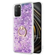 Microsonic Xiaomi Poco M3 Glitter Liquid Holder Mor Kılıf