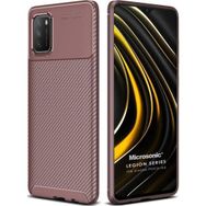 Microsonic Xiaomi Poco M3 Legion Series Kahverengi Kılıf