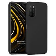 Microsonic Xiaomi Poco M3 Matte Silicone Siyah Kılıf