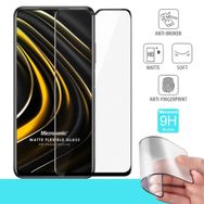 Microsonic Xiaomi Poco M3 Seramik Matte Flexible Siyah Ekran Koruyucu