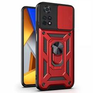Microsonic Xiaomi Poco M4 Pro 4G Impact Resistant Kırmızı Kılıf