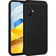 Microsonic Xiaomi Poco M5 Matte Silicone Siyah Kılıf