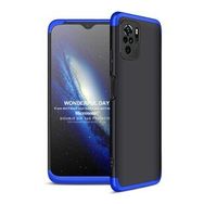 Microsonic Xiaomi Poco M5S Double Dip 360 Protective Siyah Mavi Kılıf
