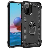 Microsonic Xiaomi Poco M5S Military Ring Holder Siyah Kılıf