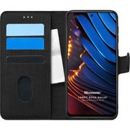 Microsonic Xiaomi Poco X3 GT Fabric Book Wallet Siyah Kılıf