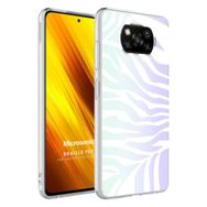 Microsonic Xiaomi Poco X3 NFC Braille Feel Desenli Zebra Cep Telefonu Kılıfı