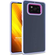 Microsonic Xiaomi Poco X3 NFC Bright Planet Lila Cep Telefonu Kılıfı