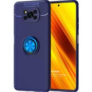 Microsonic Xiaomi Poco X3 NFC Kickstand Ring Holder Lacivert Kılıf