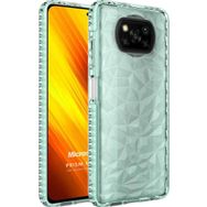 Microsonic Xiaomi Poco X3 NFC Prism Hybrid Yeşil Cep Telefonu Kılıfı