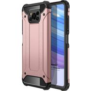 Microsonic Xiaomi Poco X3 NFC Rugged Armor Rose Gold Cep Telefonu Kılıfı