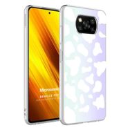 Microsonic Xiaomi Poco X3 Pro Braille Feel Desenli Cow Cep Telefonu Kılıfı