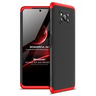 Microsonic Xiaomi Poco X3 Pro Double Dip 360 Protective Siyah Kırmızı Kılıf