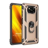 Microsonic Xiaomi Poco X3 Pro Military Ring Holder Gold Cep Telefonu Kılıfı