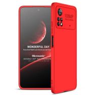 Microsonic Xiaomi Poco X4 Pro 5G Double Dip 360 Kırmızı Kılıf