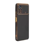 Microsonic Xiaomi Poco X4 Pro 5G Olive Plated Siyah Cep Telefonu Kılıfı