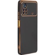 Microsonic Xiaomi Poco X4 Pro 5G Olive Plated Siyah Cep Telefonu Kılıfı