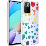Microsonic Xiaomi Redmi 10 2022 Braille Feel Desenli Heart Kılıf