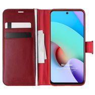 Microsonic Xiaomi Redmi 10 2022 Delux Leather Wallet Kırmızı Kılıf