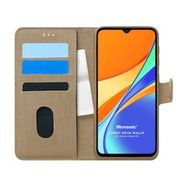Microsonic Xiaomi Redmi 10A Fabric Book Wallet Gold Cep Telefonu Kılıfı