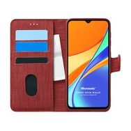Microsonic Xiaomi Redmi 10A Fabric Book Wallet Kırmızı Cep Telefonu Kılıfı