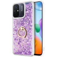 Microsonic Xiaomi Redmi 12C Glitter Liquid Holder Gümüş Kılıf