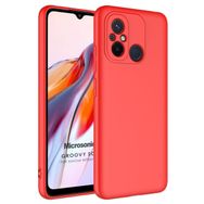 Microsonic Xiaomi Redmi 12C Groovy Soft Kırmızı Kılıf