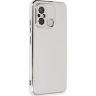 Microsonic Xiaomi Redmi 12C Olive Plated Beyaz Kılıf