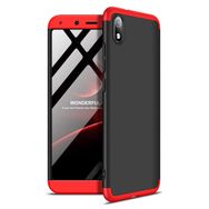 Microsonic Xiaomi Redmi 7A Double Dip 360 Protective Siyah Kırmızı Kılıf
