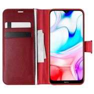 Microsonic Xiaomi Redmi 8 Delux Leather Wallet Kırmızı Kılıf