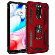 Microsonic Xiaomi Redmi 8 Kırmızı Military Ring Holder Kılıf