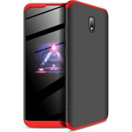 Microsonic Xiaomi Redmi 8A Double Dip 360 Protective Siyah Kırmızı Kılıf